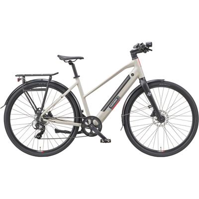 E-Bike TELEFUNKEN "UH210 Damen" E-Bikes Gr. 48cm, 28 Zoll (71,12cm), grau (seidengrau) Pedelec, Elektrofahrrad für Damen, Urbanbike