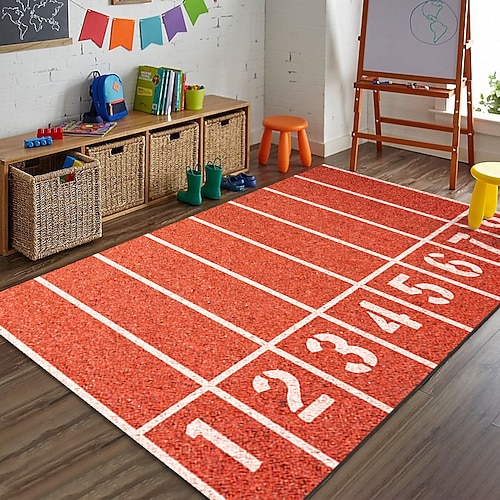 Teppich mit Fußballfeld für die Europameisterschaft, Wohnzimmerteppich, Schlafzimmerteppich, Indoor-Sportplatzteppich, grüner Feldteppich Image