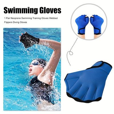 Nylon Fabric Swimming Gloves Webbed Gloves, Aquati...