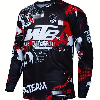 TEMU 2023 Mtb Jersey Downhill Racing T-shirt For Cycling, Motorcycle, And Off-road Biking, Long-sleeve Sports Top.