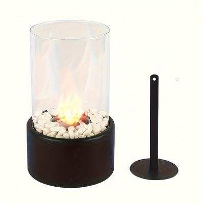 1pc, Portable Alcohol Fireplace Lamp, Indoor Stain...