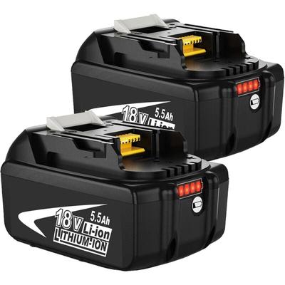 Batterien, 2X Kompatibel mit Makita-Akku 18V Akku 5,5Ah BL1830 BL1850 BL1860 für lxt Akku-Werkzeuge Image