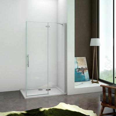 Walk-In B.76cmxH.195cm drehbar Duschwand begehbare 6mm Nano-ESG Duschabtrennung Image