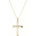 Kette mit Anhänger FIRETTI "Schmuck Geschenk Silber 925 Halsschmuck Halskette Silberkette Kreuz", gold (gelbgoldfarben), Halsketten, Damen, Silber 925 (Sterlingsilber), L: 47cm B: 1,3mm, B:1,3mm