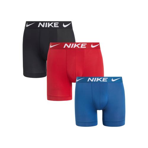 Boxer NIKE UNDERWEAR Gr. M (48), bunt (gym red/ court blue/ black) Herren Unterhosen mit kontrastfarbenem Markenlabel