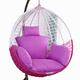 CASOTA egg chair cushion Outdoor Swing Chair Cushion, Hanging Basket Rattan Chair Cushion With Detachable Cover Patio Furniture Cushions for Hammock Garden(Color:Taro Purple)