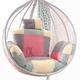 CASOTA egg chair cushion Outdoor Swing Chair Cushion, Hanging Basket Rattan Chair Cushion With Detachable Cover Patio Furniture Cushions for Hammock Garden(Color:Lattice)