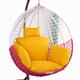CASOTA egg chair cushion Outdoor Swing Chair Cushion, Hanging Basket Rattan Chair Cushion With Detachable Cover Patio Furniture Cushions for Hammock Garden(Color:Bright Yellow)