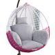 CASOTA egg chair cushion Outdoor Swing Chair Cushion, Hanging Basket Rattan Chair Cushion With Detachable Cover Patio Furniture Cushions for Hammock Garden(Color:Grijs)