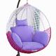 CASOTA egg chair cushion Outdoor Swing Chair Cushion, Hanging Basket Rattan Chair Cushion With Detachable Cover Patio Furniture Cushions for Hammock Garden(Color:Purple)
