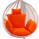 CASOTA egg chair cushion Outdoor Swing Chair Cushion, Hanging Basket Rattan Chair Cushion With Detachable Cover Patio Furniture Cushions for Hammock Garden(Color:Oranje)