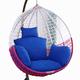CASOTA egg chair cushion Outdoor Swing Chair Cushion, Hanging Basket Rattan Chair Cushion With Detachable Cover Patio Furniture Cushions for Hammock Garden(Color:Deep Blue)