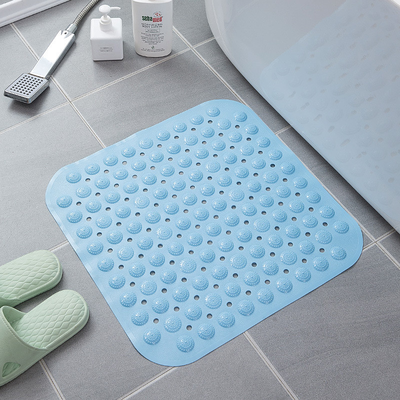 Shower Mats Rubber Shower Mat with Drain Hole - Non-Slip Bathtub Mat for Bathroom, Anti-Mildew, Quick-Drying, Comfortable and Safe for Kids and Elderly