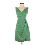 J.Crew Casual Dress - Bridesmaid V-Neck Sleeveless: Green Dresses - Women's Size 0