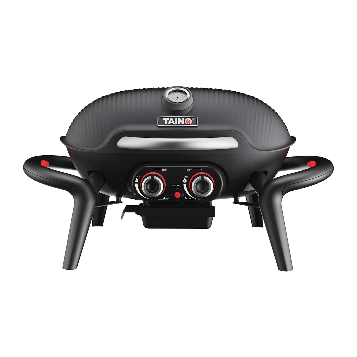 TAINO KENAI Gasgrill klein Tischgrill Outdoorküche Aluguss Schwarz Image