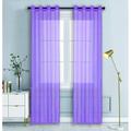 WPM Lavender Sheer Window Curtain Panels for Bedroom Kitchen Kids Room- Solid Semi Voile Drapes Grommet Living Room Panels. 54 inch wide x 45 inch long Set of 2