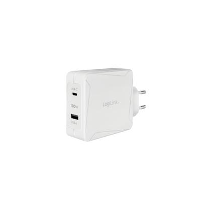 LogiLink PA0281 - USB-Ladegerät 100 w USB-C USB-A GaN - PC-/Server Netzteil - USB Typ C