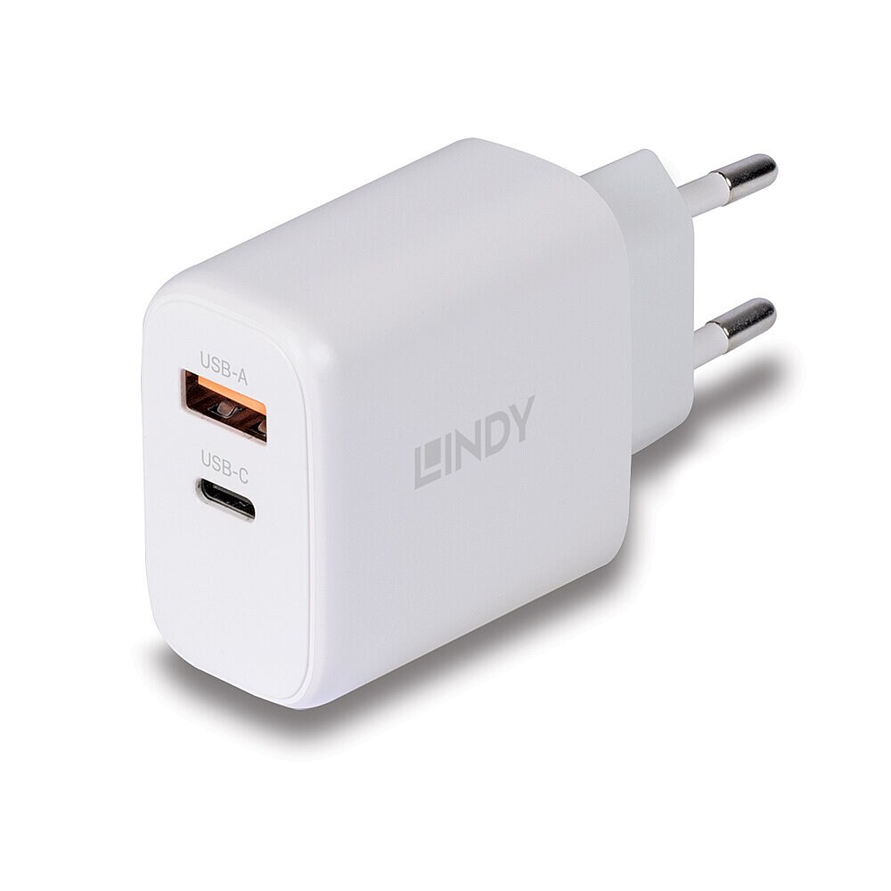 Lindy 73428 LINDY USB Ladegerät Typ A+C GaN Charger 65W, weiß Image