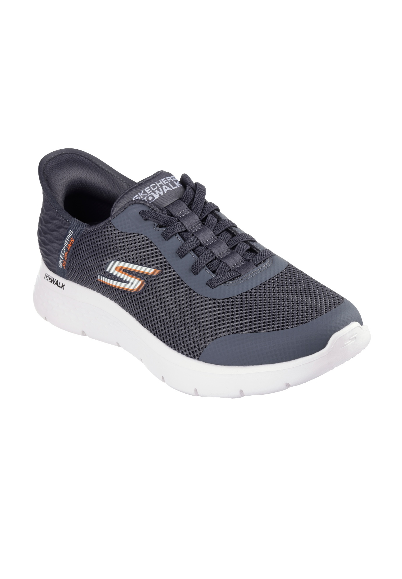 Extra Wide Width Men's Skechers GO WALK Bungee Flex Slip-ins by Skechers in Grey (Size 15 WW)