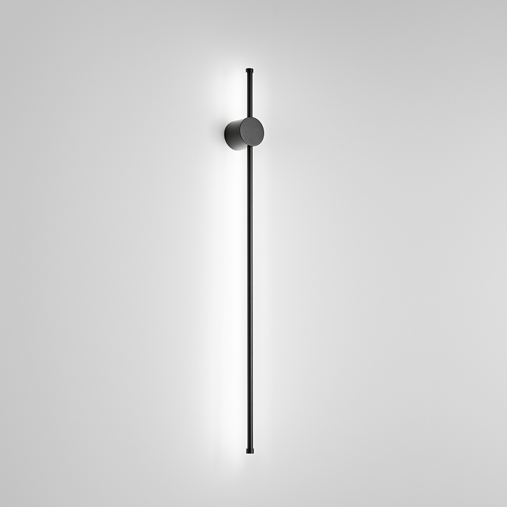 CLOCK LED-Wandleuchte aus Aluminium 20W 3000K Perenz 97 cm Schwarz Image