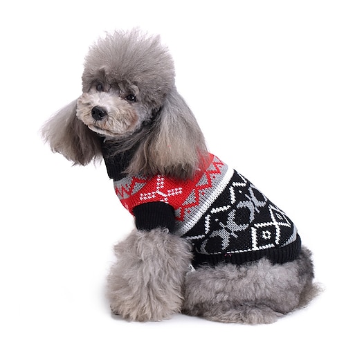 Hund Katze Pullover Jumper Mode Party Winter Atmungsaktiv Weich Waschbar Bequem Weihnachten Outdoor Alltagstauglich Hundebekleidung for Bichon Frise Zwergspitz Baby Haustier Papillon Klein Image