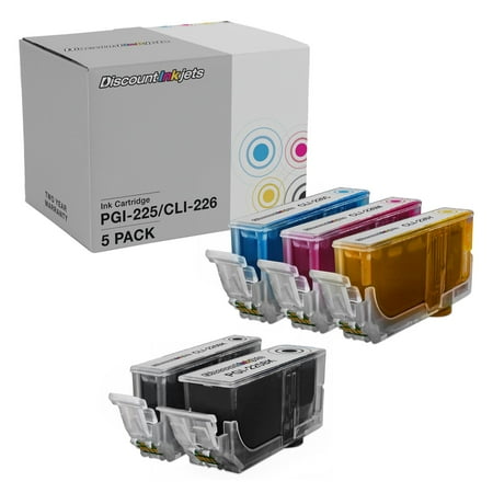DI Ink Cartridge Replacement for Canon PGI-225 & CLI-226 (Combo Set 5pk) Compatible with: Canon PIXMA iP4820 iP4920 iX6520 MG5120 MG5220 MG5320 MX712