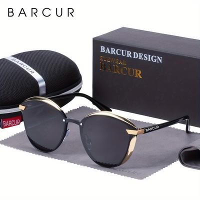 TEMU [sunglasses][popular ] Barcur Glasses For Women - Protection, Metal Frame, Perfect Gift For Her, Cat Eye Glasses, Original Package, Eyewear Accessory, Comfortable Image