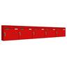 AL Briefkastensysteme 5 x Basic Wand Briefkasten in RAL Farbe 3000 Feuer Rot für Post A4, wetterfest, Artikelnummer: 431P5EA5P3000