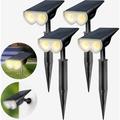 SkyLantern® Lampe Solaire Exterieur Ultra Puissante 300 Lumen x4 - 4 Spot LED extérieur - Spot