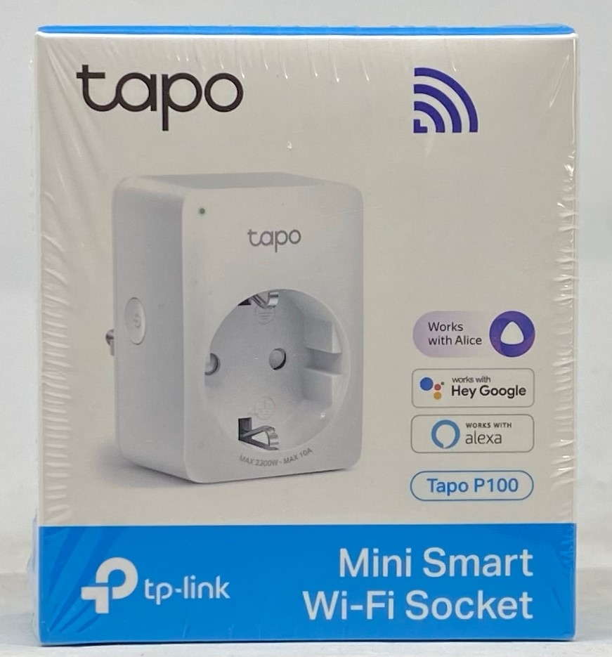 TP-Link Tapo P100 V1.2 WLAN-Steckdose, Amazon Alexa, Google Assistant, Alice, Weiß Image