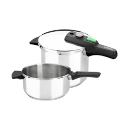 Schnellkochtopf Monix Quick M560005/ Ø22Cm/ 4+6L/ Edelstahl