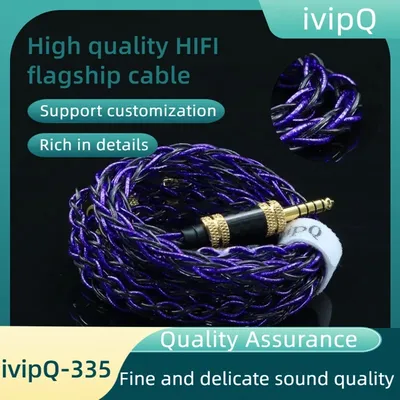 ivipQ-335 IEM-Kabel, HiFi-Multipleiter-Kopfhörerkabel, Upgrade-Kabel mit Mini-XLR/A2DC/2Pin/3,5 mm Image