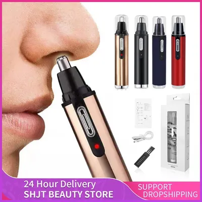 Electric Nose Hair Trimmer Men's Nose and Ear Remover USB Rechargeable Automatic Waterproof Washable