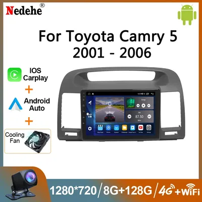 2 Din Car Radio Android 12 Auto Stereo For Toyota Camry 2001 - 2006 Multimedia HD Screen GPS