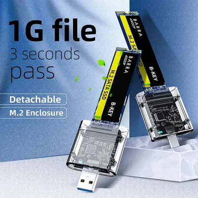 M2 SSD Case M.2 to USB 3.0 Gen 1 5Gbps High-speed SSD Enclosure for SATA M.2 NGFF SSD 2242 2260 2280