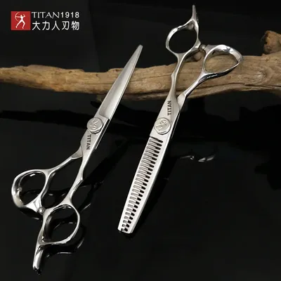 TITAN professional hairdresser barber tools salon hair cutting thinning shears set of 6.0 7 inch
