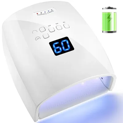 Rechargeable UV LED Lamp for Nails Wireless Gel Polish Nail Dryer Pedicure Manicure Light Cordless