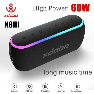 XDOBO X8 III Bluetooth Speaker Wireless Subwoofer 6600mAh 60W Powerful Deep Bass Power Bank Outdoor