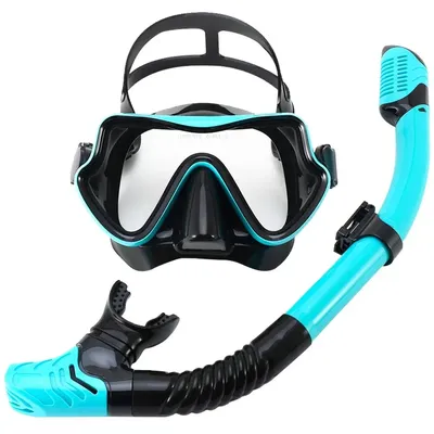 Diving Mask Snorkel Set For Adults Tempered Glass Scuba Professional Panoramic Snorkeling Gear