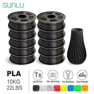 SUNLU 10KG 3D Filament PLA /PLA PLUS Filament 10kg 22 lbs 1.75mm 3D Printer Filament Environmentally