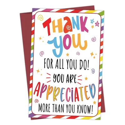 1PC Funny Teacher Appreciation Card,Creative Thank You Teacher Text Pattern Gift Card,The Best Gift