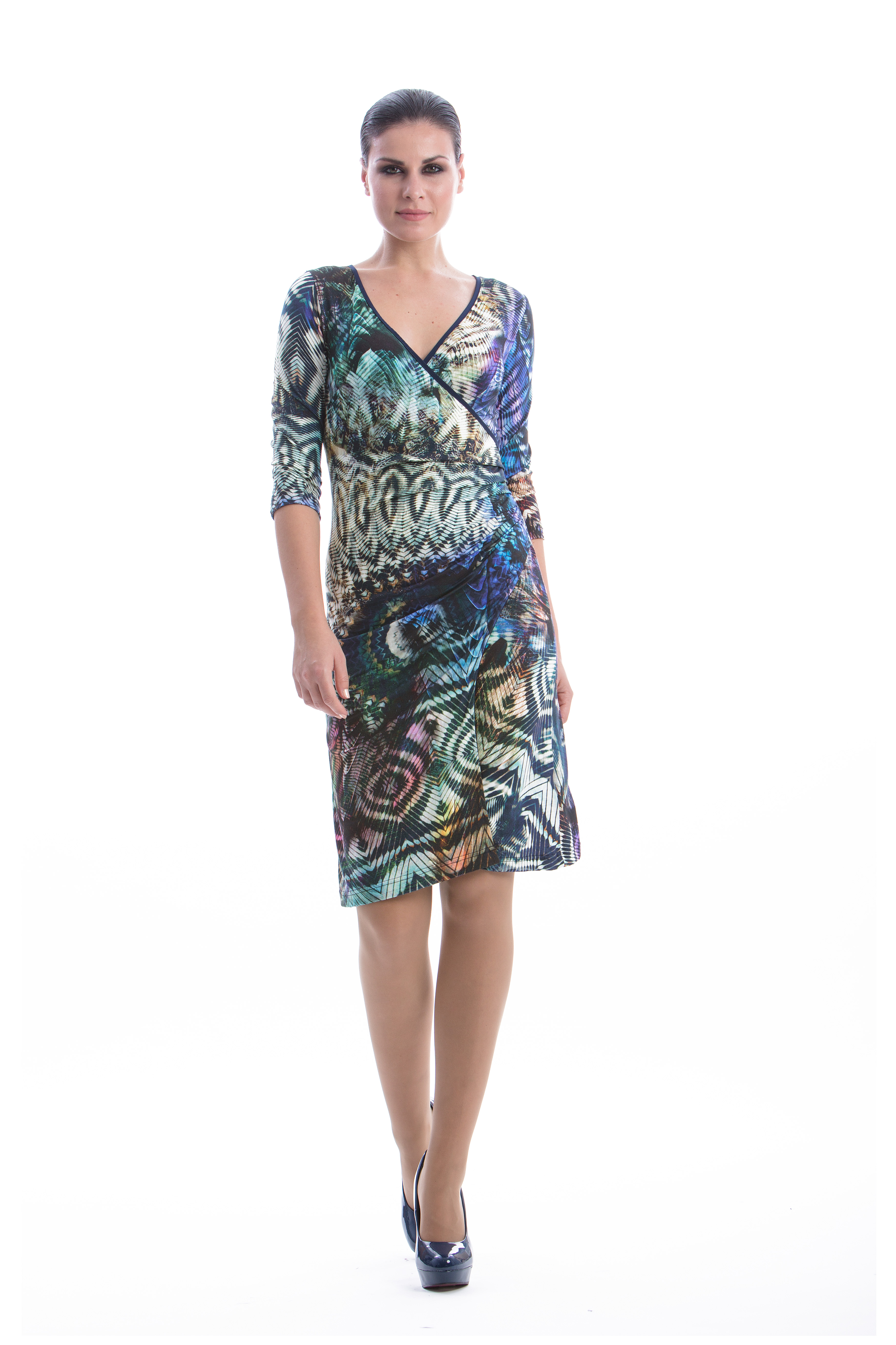 Print Crossover Kleid EU 36 / UK 8