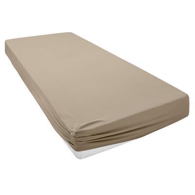 Spannbettlaken HOME AFFAIRE "Cremona, in den Qualitäten: Baumwolle mit Elastan oder Biber", beige, B:140cm L:200cm, Jersey-Elasthan, Obermaterial: 96% Baumwolle, 4% Elasthan, Laken, Premium Qualität, Größe ab 90x200 cm Image