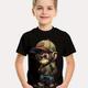 Cartoon Monkey 3d Print Boys Creative T-shirt, Casual Lightweight Comfy Short Sleeve Tee Tops, Boys Clothes For Summer