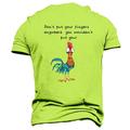 T-shirt humoristique pour adultes avec un lettrage coq pour hommes T-shirt à manches courtes T-shirt imprimé en 3D à col rond sports mode quotidien style urbain sports plein air bleu orange vert