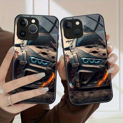 Fashion Dazzling Phone Case Glass Back Cover For Iphone 15 Pro Max 15 Plus For Iphone 14 Pro Max 14 Plus 13 Pro Max 12 Pro Max 11 Pro Max