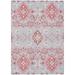 Pink 120 x 96 x 0.19 in Area Rug - Addison Rugs Machine Washable Indoor/Outdoor Chantille ACN1002 Blush Polyester | 120 H x 96 W x 0.19 D in | Wayfair