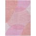 Pink 120 x 96 x 0.19 in Area Rug - Addison Rugs Machine Washable Indoor/Outdoor Chantille ACN1001 Polyester | 120 H x 96 W x 0.19 D in | Wayfair