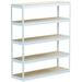 SQVGYU MonsterRax Modular Garage Shelving - 5 Tier Shelves Tall Metal Rack Shelves for Heavy Duty Steel Organizer for Garage Or Kitchen Pantry - (White 18 x 60 x 72 )