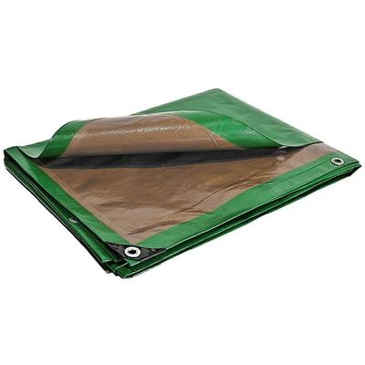 Dachplane 2x3 m Tecplast HQ250TO - Grün und Braun - Hochwertige Plane - Wasserdichte Plane für Image
